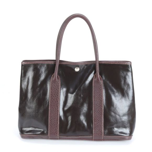 Hermes Garden Party PM Amazonia Leather Tote Bag Shoulder - Picture 1 of 8